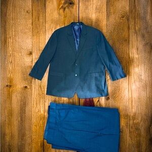~ GS Big &‎ Tall Black Suite Black 54% Polyester 44% Wool2% Spandex